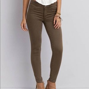 American Eagle ‘Sateen’ Jeggings - Olive